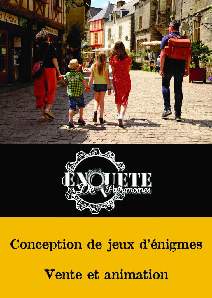 Enquête de patrimoines Conception jeu énigmes escape-game animation vente tourisme événementiel Bretagne Morbihan pays de Loire
